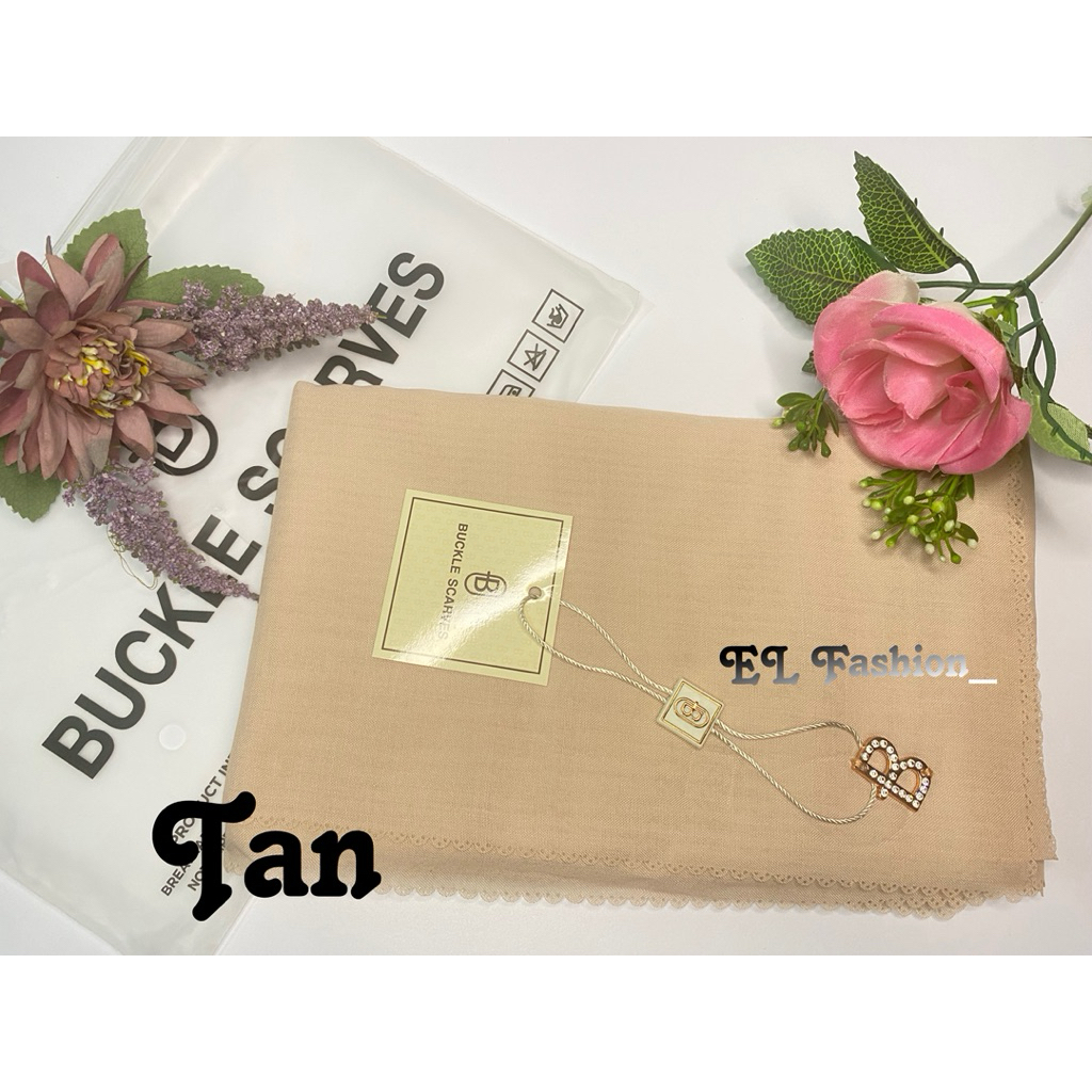 BUCKLE SCARVES POLOS// Hijab segiempat Buckle // hijab BUCKLE// Kerudung segiempat BUCKLE// jilbab B