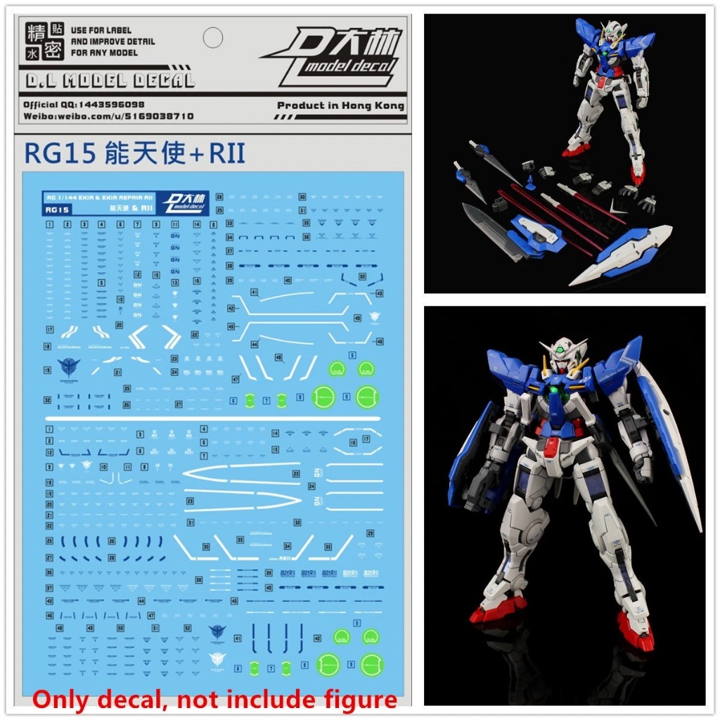 Water Decal RG 1/144 EXIA / EXIA REPAIR II Gundam DL DECAL RG15 RG 15