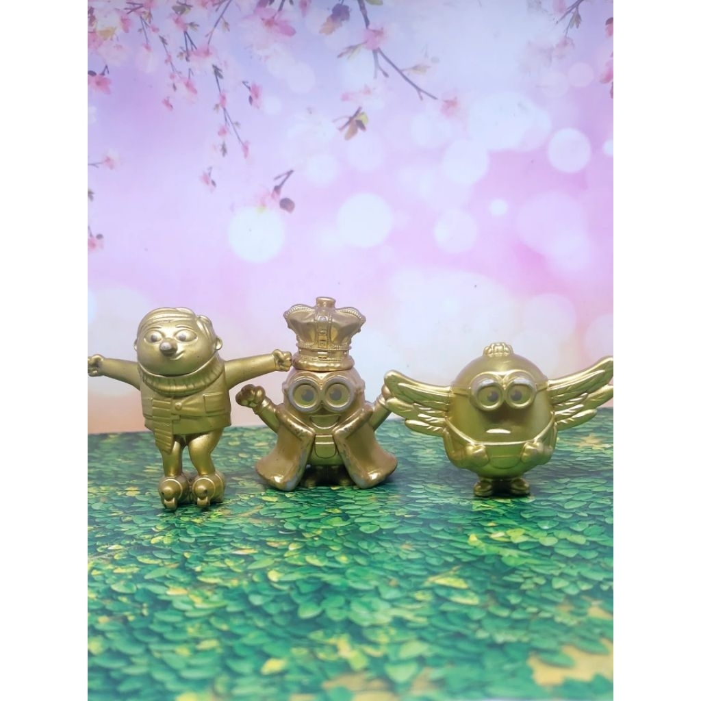 Minion emas gru minion king minion sayap Figure mcd happy meal