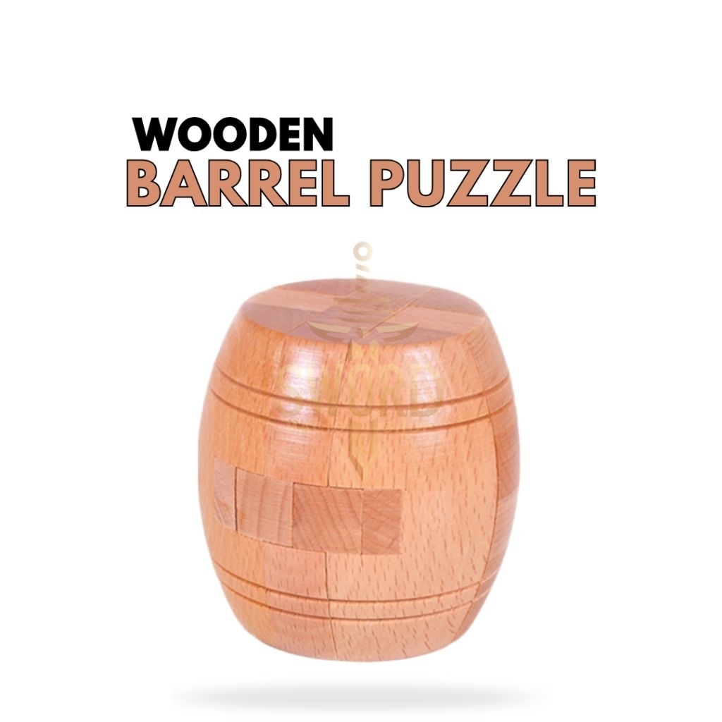 Wooden Barrel Puzzle - Barrel Puzzle - Puzzle Gentong Kayu - Puzzle Kayu - Toko Sulap - Sword Magic