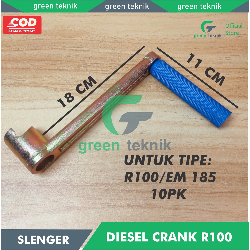 Handle Starting Slenger Diesel Dongfeng 10PK R100/EM185 Pegangan Plastik