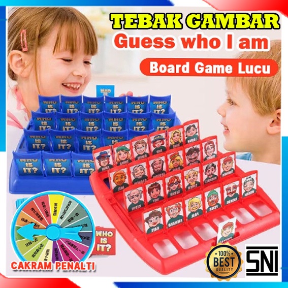 TEBAK GAMBAR Mainan Board Game Tebak Tebakan Gambar Who Is It Permainan Keluarga