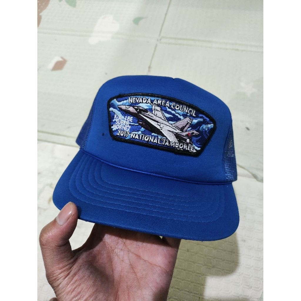 Topi vintage patch pesawat strap youngan