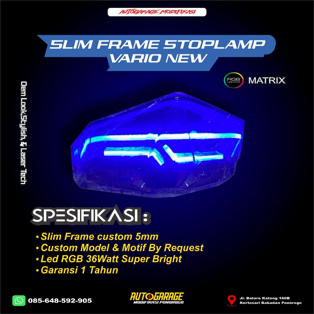 Stoplamp Slim Frame 3D Vario Led New 2018-2025