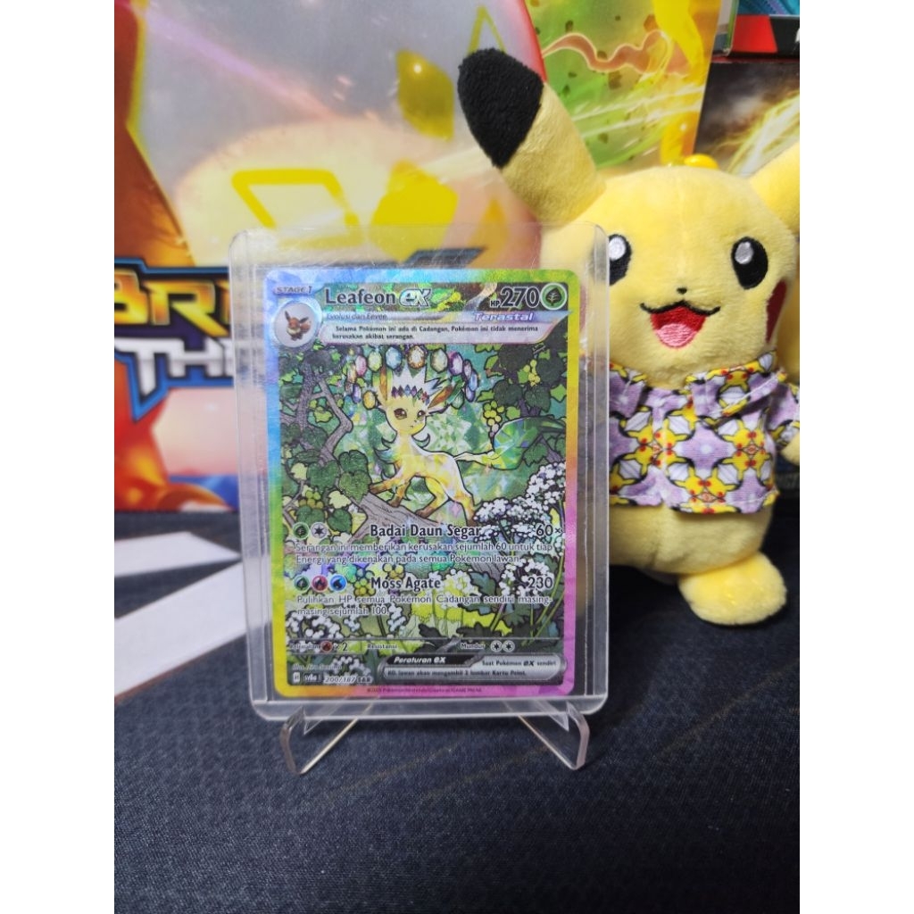 Kartu Pokemon TCG Indonesia Leafeon EX SV8a 200/187 SAR