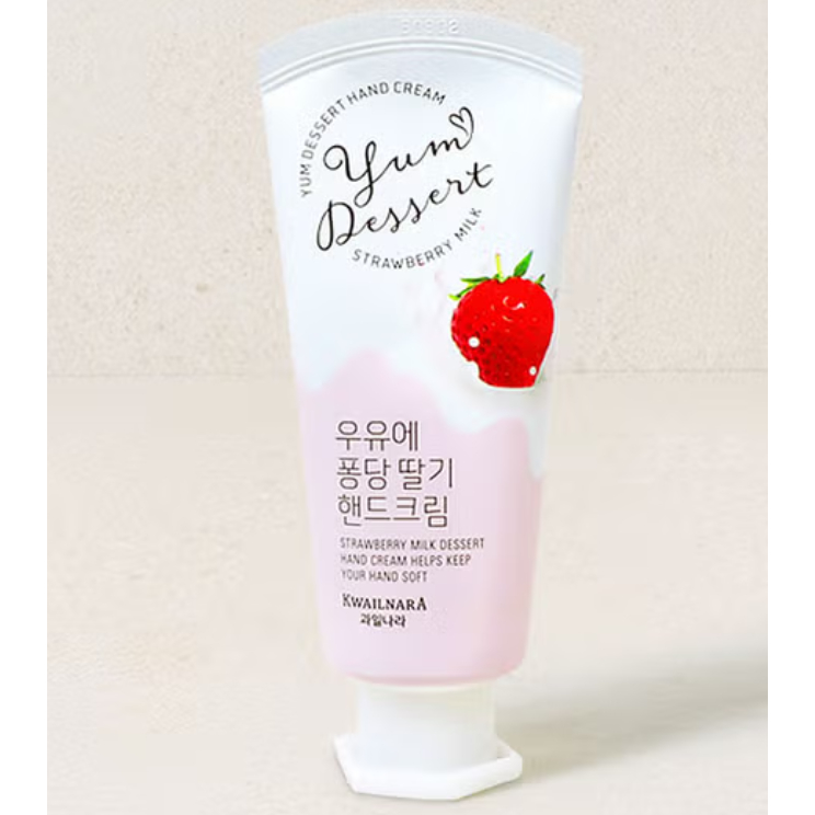 Kwailnara Yam Dessert Strawberry Milk Korean Hand Cream 60 g