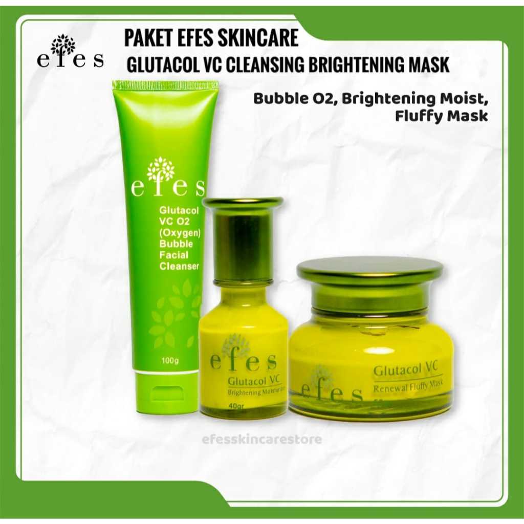 Paket Efes Skincare Glutacol VC Cleansing Brightening Mask