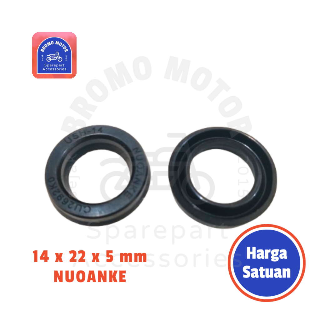 Bromo Motor - Oil Seal USH 14 Nuoanke Shock Belakang KTC Extreme RCB Answer 14 22 5 mm (Sil Oli Shoc