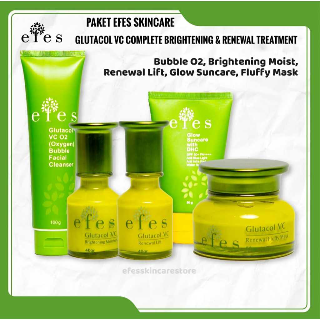Paket Efes Skincare Glutacol VC Complete Brightening & Renewal Treatment With Suncare