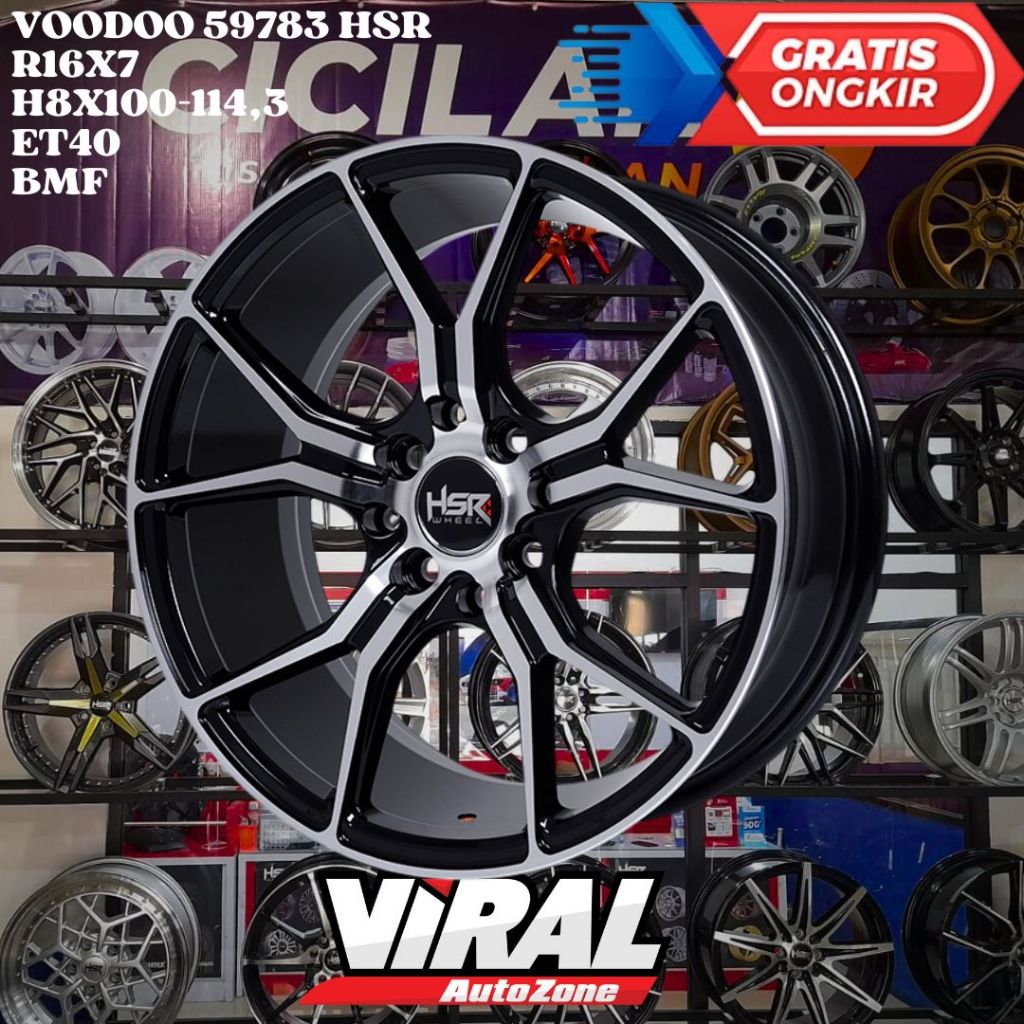 Velg Mobil Ring 16 HSR VOODOO R16 Cocok Untuk Ciaz , Vios , City , Lancer , Baleno
