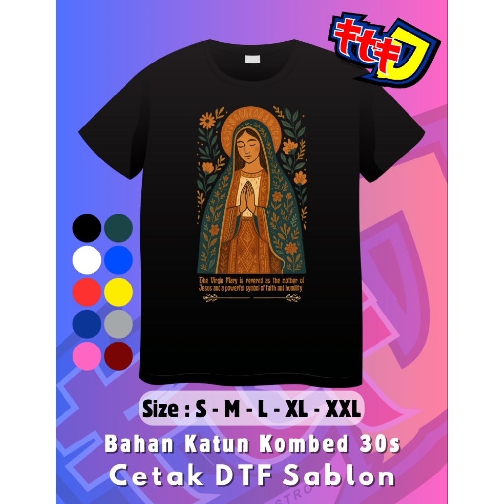 Tshirt Kaos Kristiani Bunda Maria (BM05)