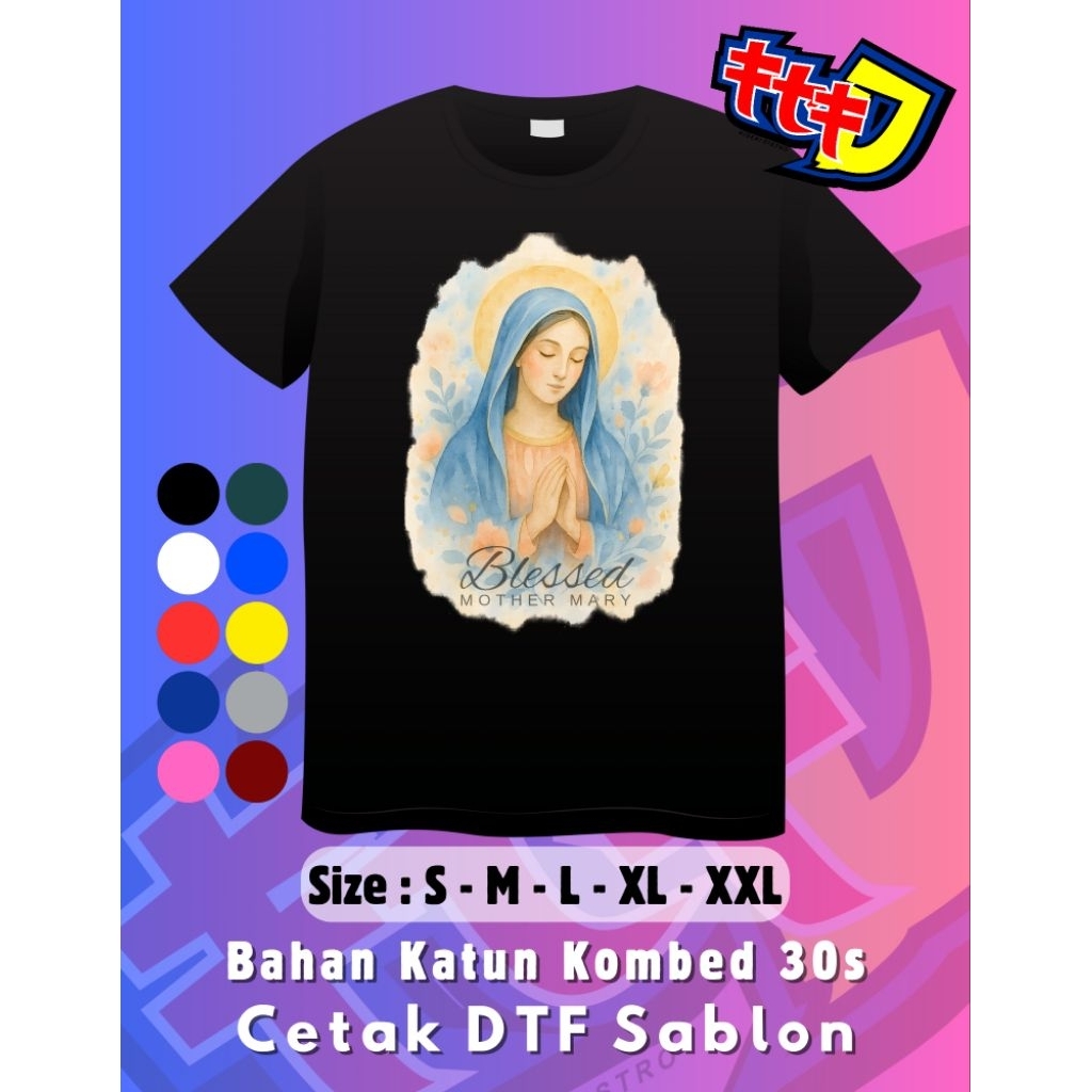 Tshirt Kaos Kristiani Bunda Maria (BM010)