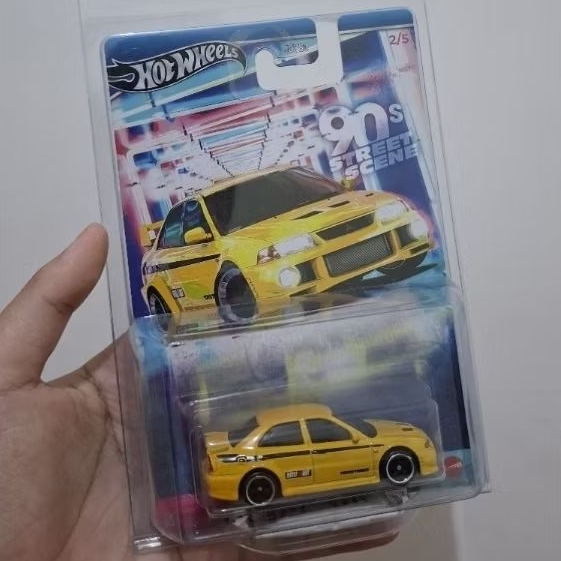 Hotwheels Lancer Evo 90s kuning (Error)
