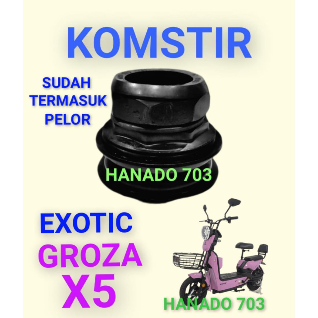 komstir exotic groza X5 kones headset komfork sepeda listrik exotic groza X5