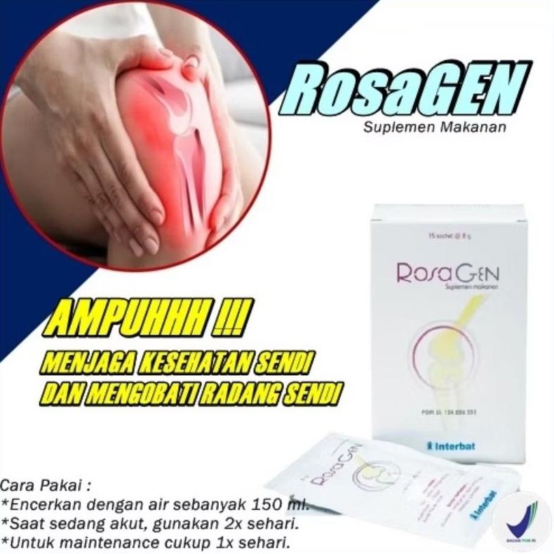Rosagen Original Suplemen Kesehatan Otot Tulang & Sendi Asli