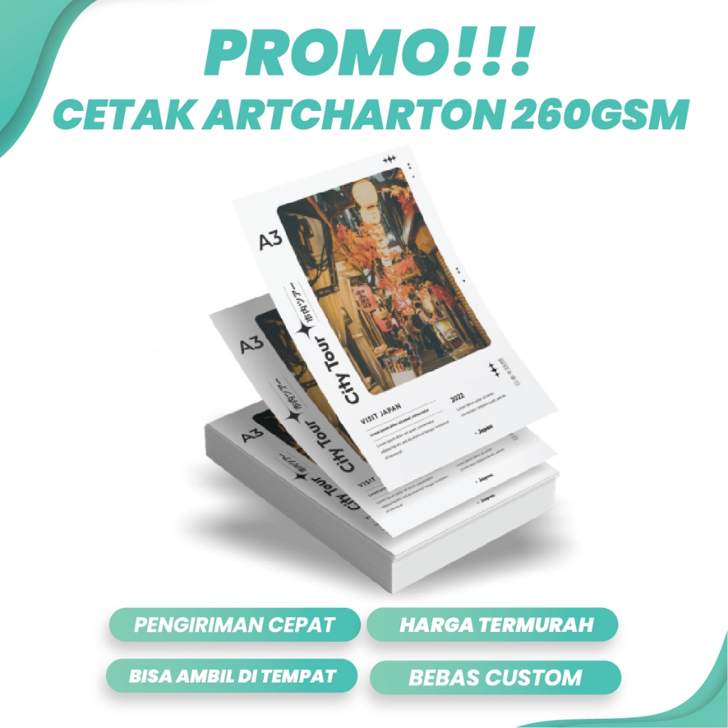 CETAK ARTCHARTON 260gsm A3+ | CETAK POSTER | CETAK KALENDER | CETAK FLYER | CETAK DLL