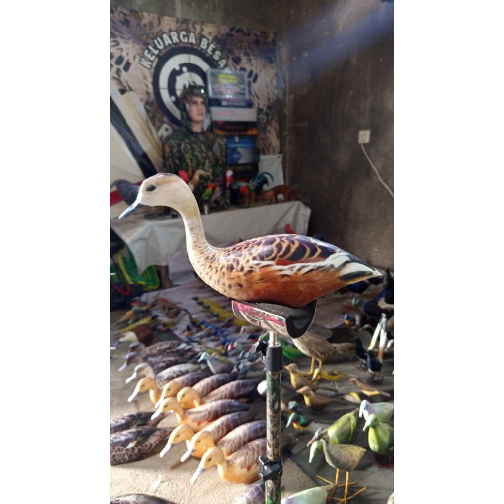 patung burung belibis kembang boneka hewan jontrot belibis replika manuk waliwis mirip asli kualitas