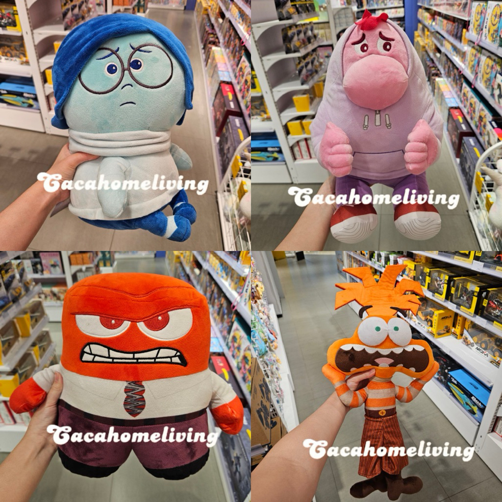Ohsome x Pixar - Boneka Plush Disney Inside Out Collection (23x31x31cm) Anxiety / Madness / Sadness 
