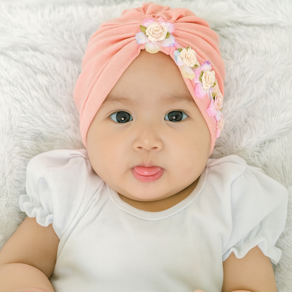 KINLEY Turban bayi bunga rainbow / Turban Bunga / Ciput Anak Perempuan