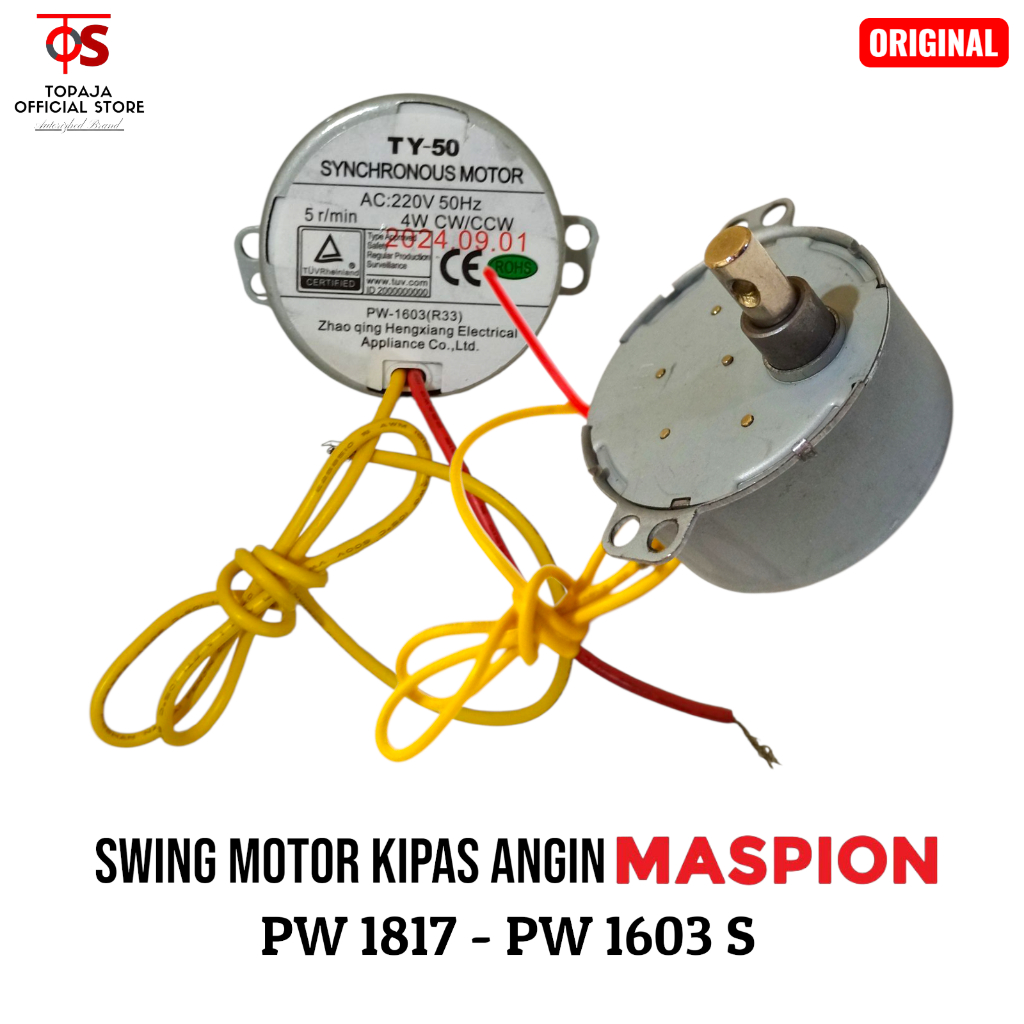 Swing Motor Kipas Angin MASPION PW 1817 - PW 1603 S Original - Synchronous Motor PW-1603 R33