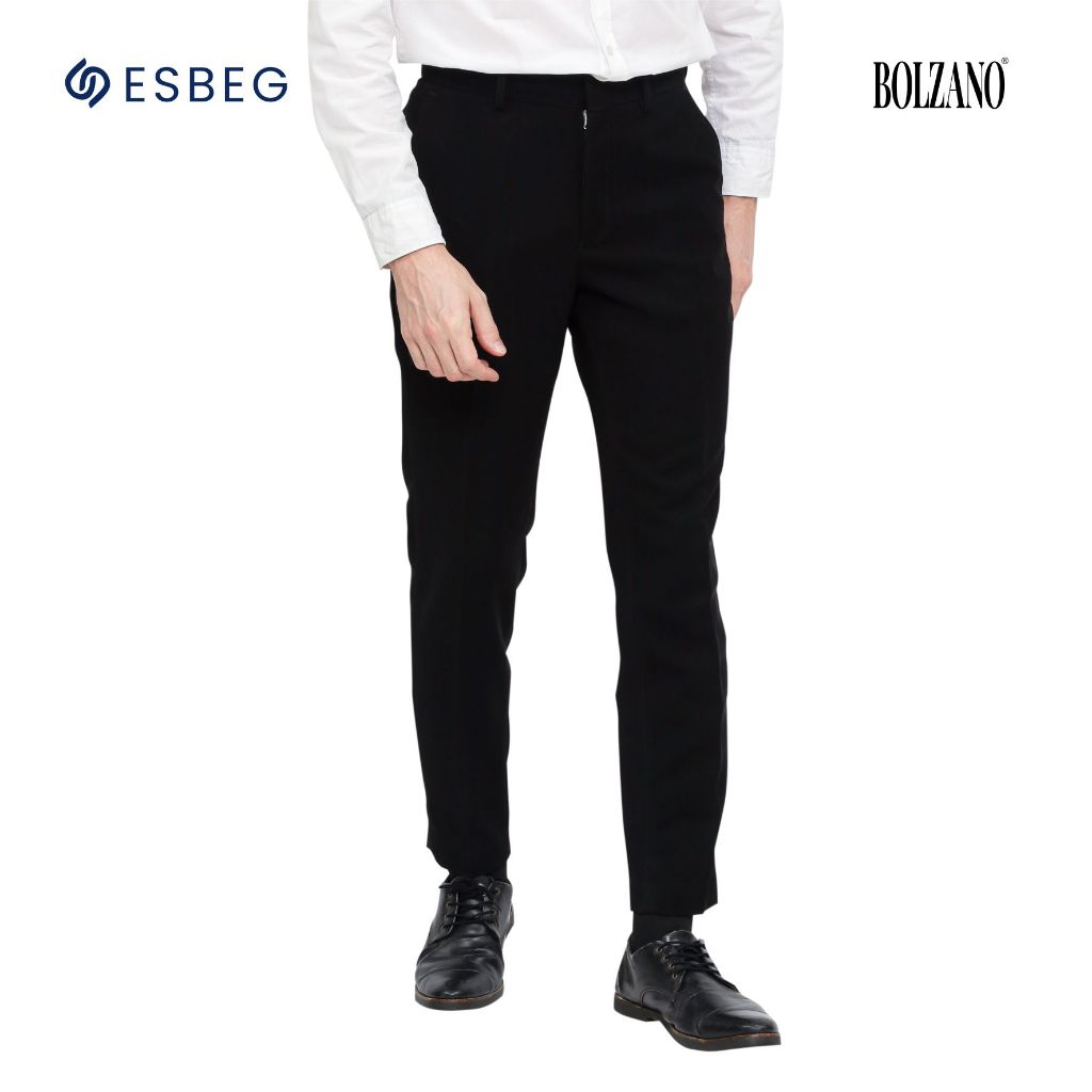ESBEG - Celana Panjang Formal Pria BOLZANO Slim Fit Extra Extend Stretch Warna Hitam - FB 501S SL