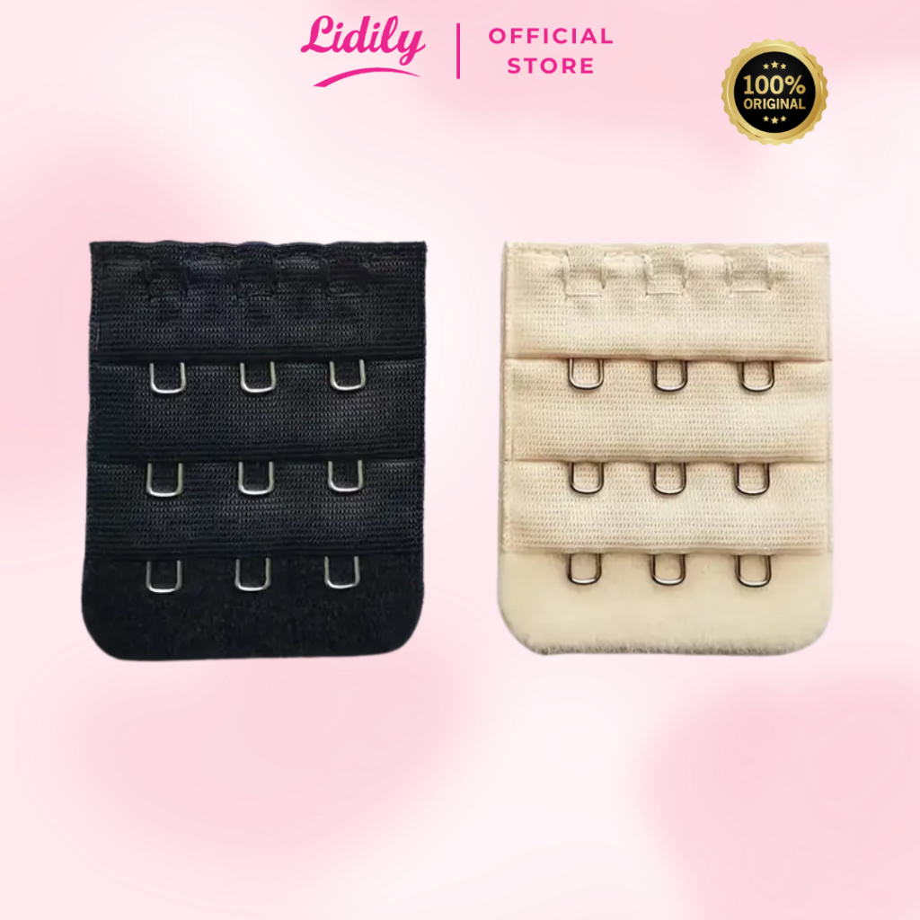 LIDILY - Connector Bra Kait 2 Perpanjangan BH Ekstensi Hook Bra Extension Wanita CB005