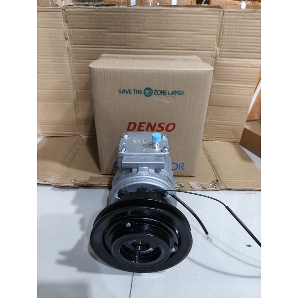 kompresor ac mobil kijang bensin satu set puli kompresor