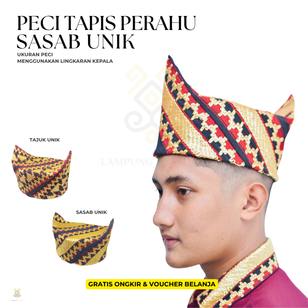 PECI TAPIS PERAHU MOTIF TAJUK DAN SASAB UNIK - PECI ADAT LAMPUNG -PECI KHAS LAMPUNG -PECI ACARA LAMP