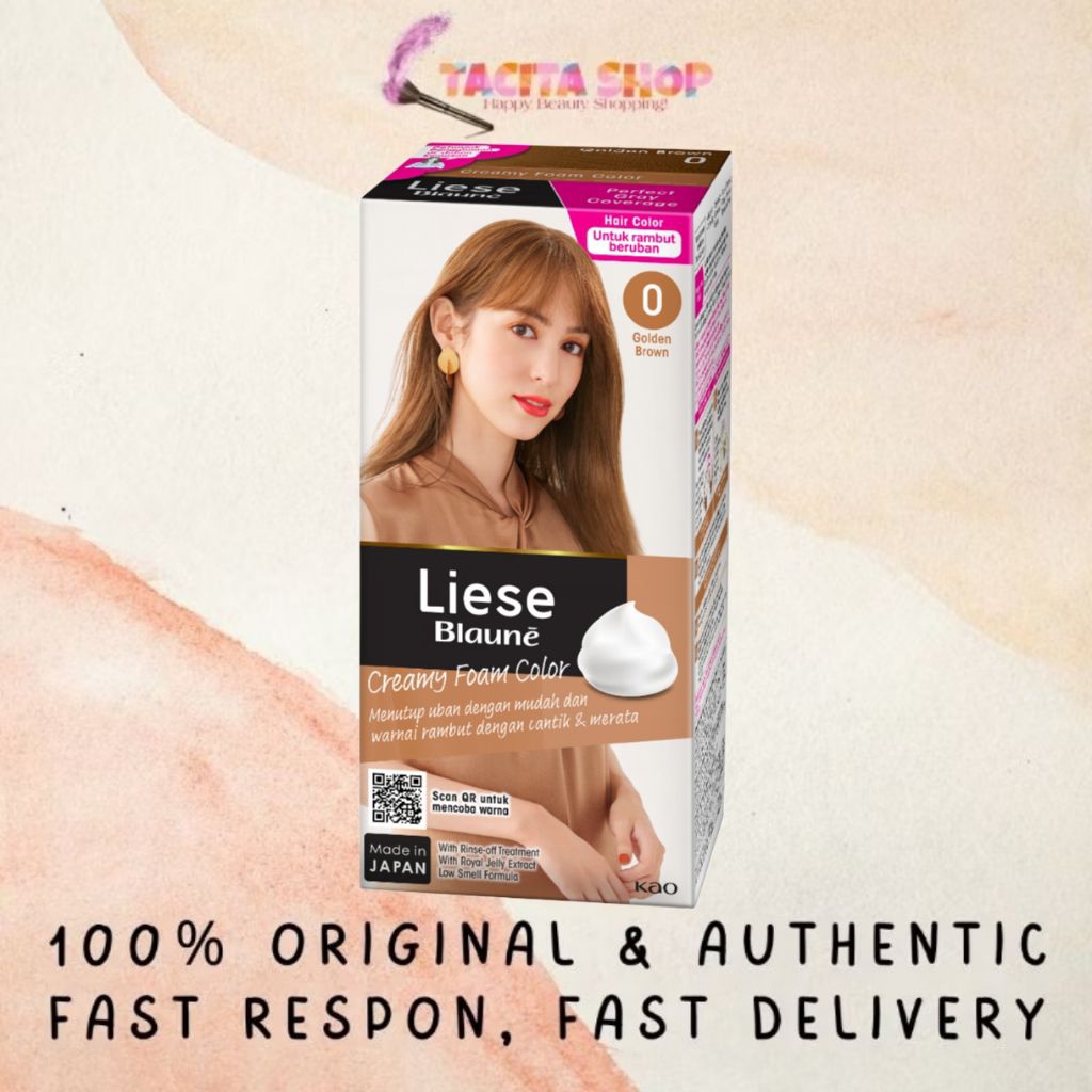 Liese Blaune Creamy Foam Color / Liese Blaune Golden Brown / Cat Rambut Uban / Semir Rambut Uban / C