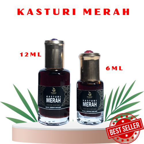 KASTURI MERAH 12ml dan 6ml | Minyak kasturi merah asli saudi arabia