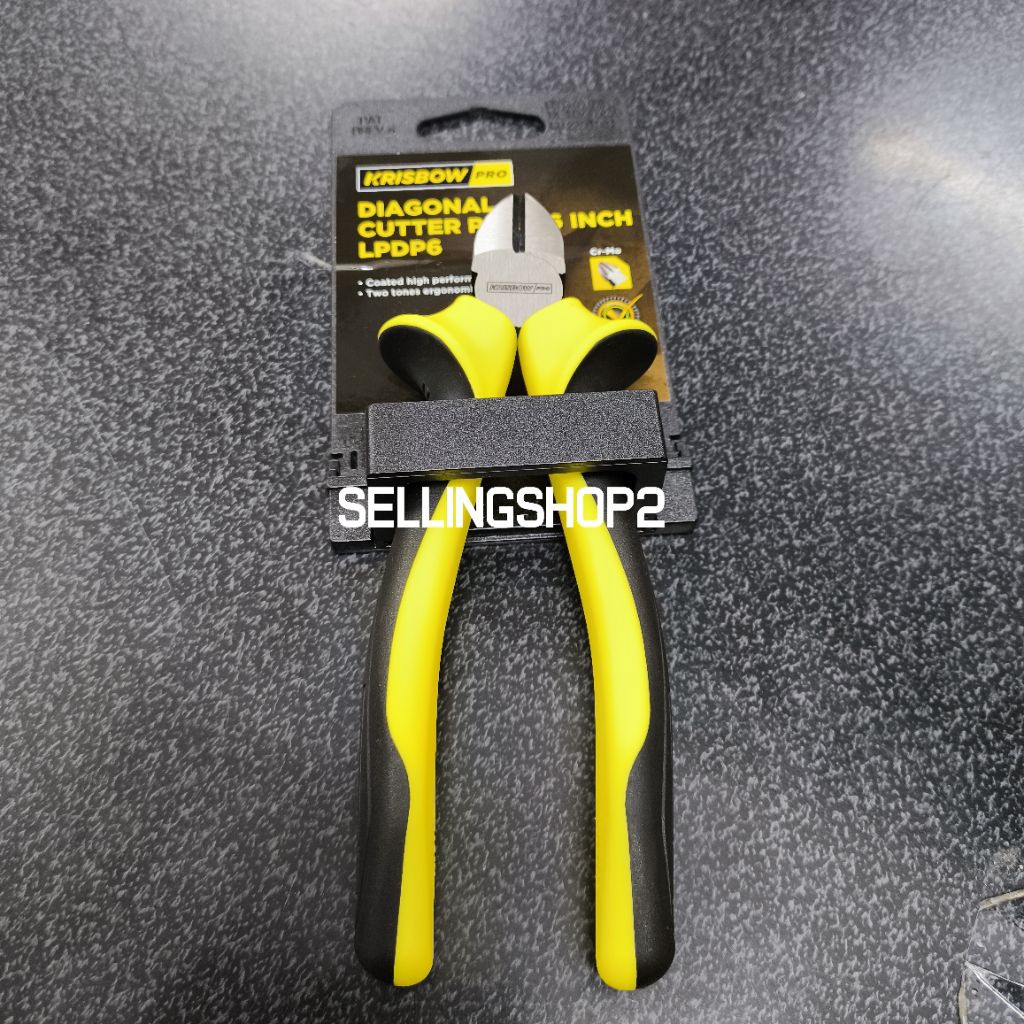 Krisbow Tang Potong Diagonal 6 Inci - Kuning/hitam// DIAGONAL CUTTER PLIER 6INCH LPDP6