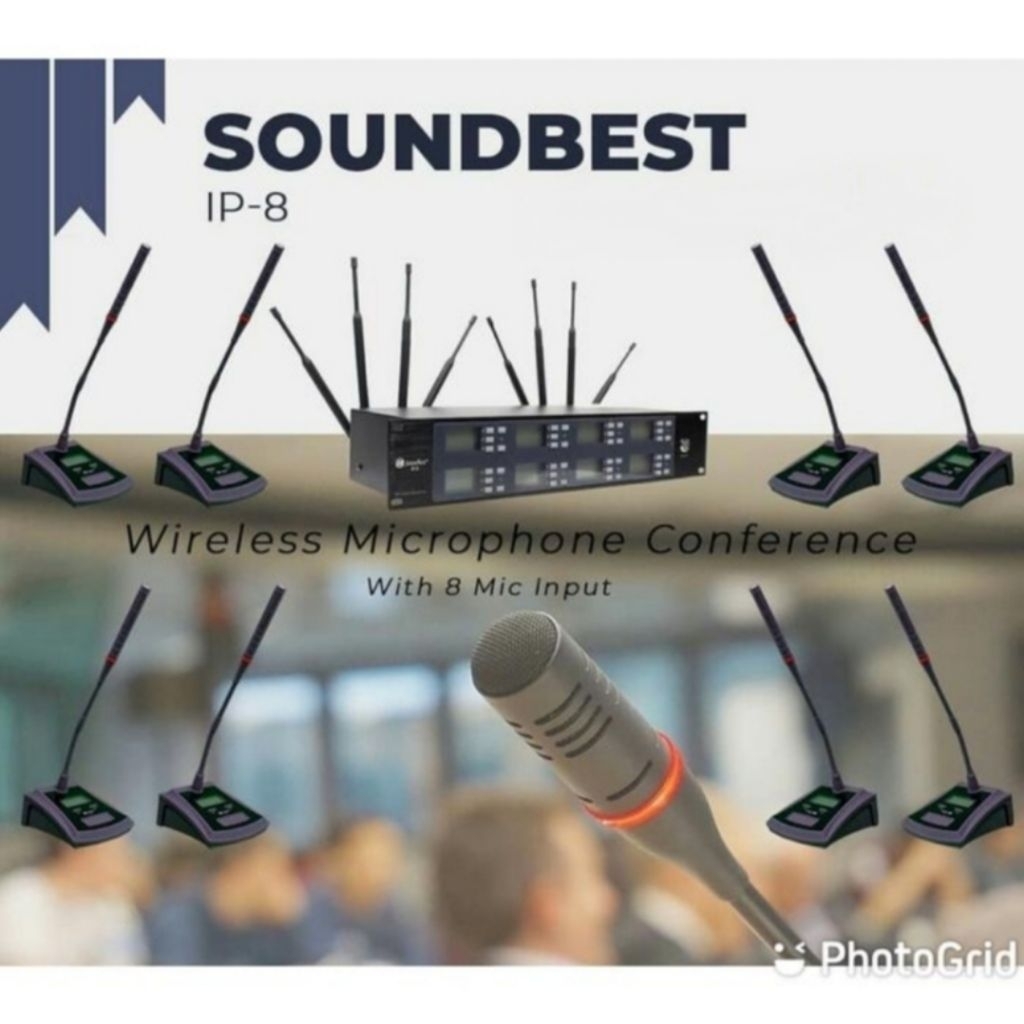 SOUNDBEST IP8 | SOUNDBEST IP-8 Mic Conference Wireless (8 Microphone)