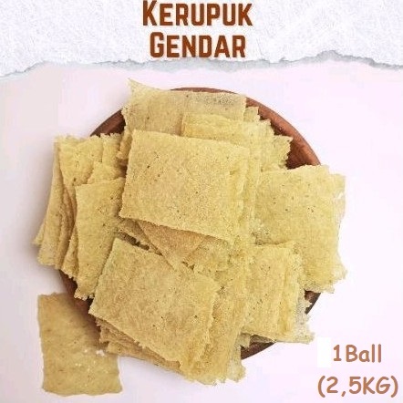 KARUNIA Kerupuk Gendar Bawang Mentah 1 Ball 2,5 KG PADASAMAH