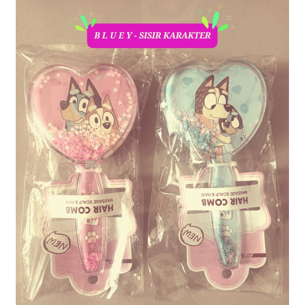 sisir anak karakter bluey sisir bluey sisir anti kusut anak karakter bluey sisir panjang anak karakt