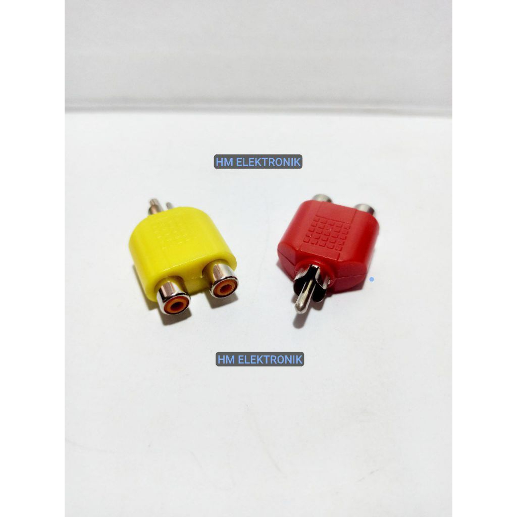 Jack T RCA 1 Male to 2 Female RCA / RCA Y Splitter / Jack 2-1 RCA