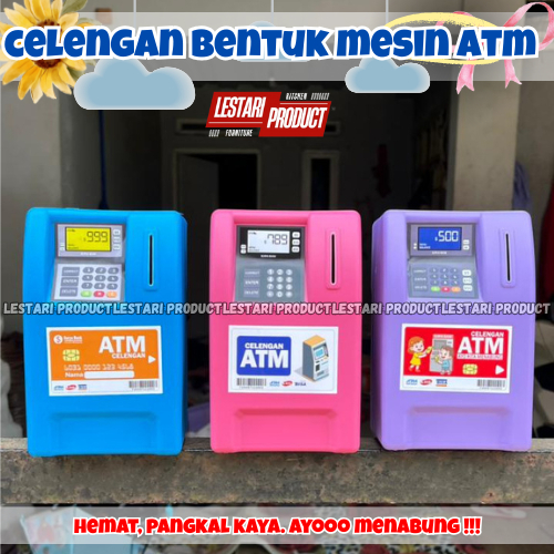 ( 6 PCS ) CELENGAN BENTUK MESIN ATM | CELENGAN PLASTIK | CELENGAN ANAK | CELENGAN KARAKTER | CELENGA