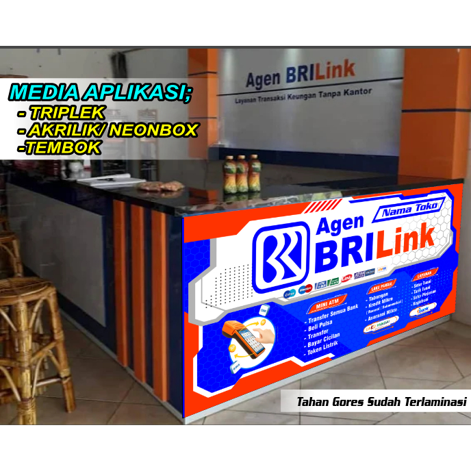 STIKER VINYL BRILINK | STIKER BRILINK | STICKER MEJA KASIR BRILINK