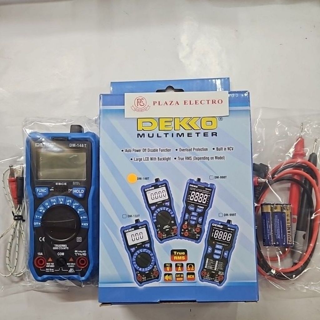 MULTIMETER DIGITAL DEKKO DM-148T MULTITESTER AVOMETER DIGITAL MULTI TESTER DM 148T +BATTERAI