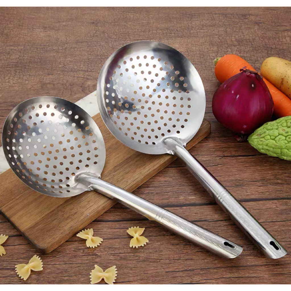 Serok Gorengan Tirisan Minyak Saringan Stainless Peniris Kue Serbaguna Lubang Besar