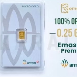 LOGAM MULIA ANTAM 0.25 gram kadar 999.9