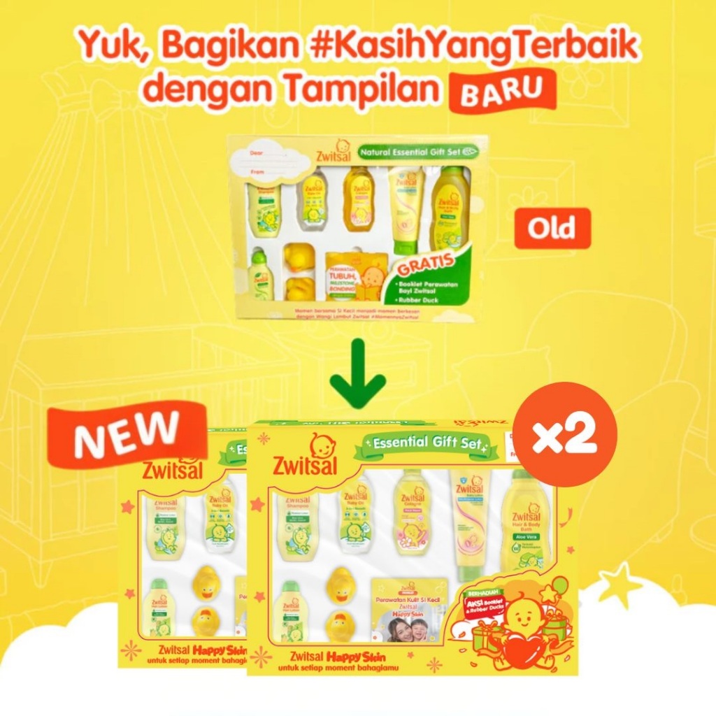 Zwitsal Essential Baby Gift Set Hampers Twinpack