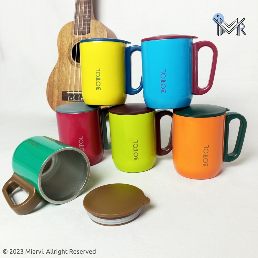 GELAS STAINLESS MUG DUBLIN / BOTOL POLO GELAS KOPI GELAS TEH GELAS MUG DENGAN TUTUP