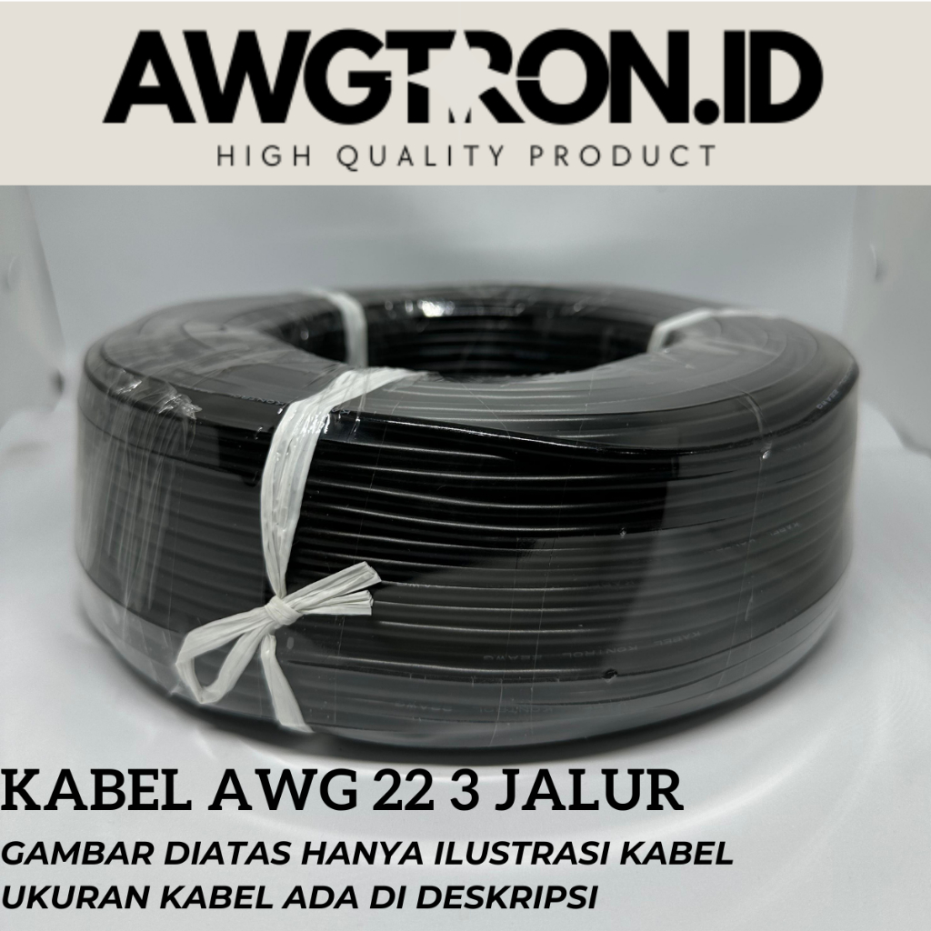 KABEL AWG 22 3 JALUR (4 MM) 100 METER