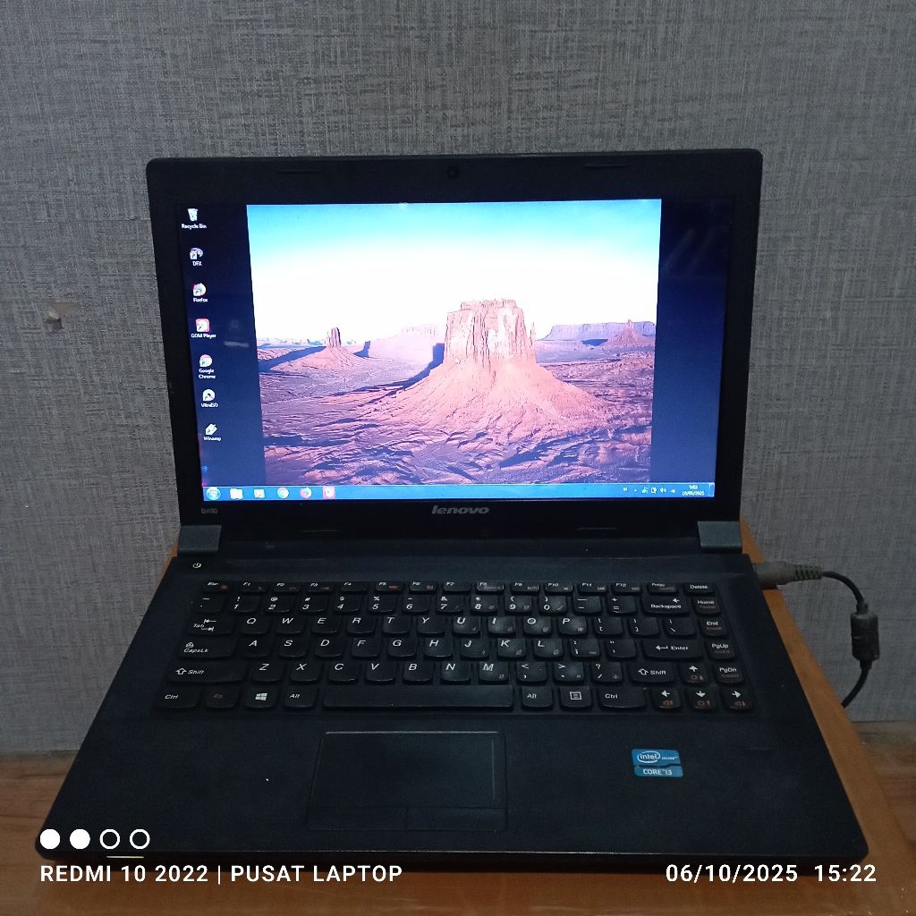 Laptop Lenovo B490 20207 Windows 7 Core i3 Gen4 Ram2gb HDD500gb Lcd14in Normal tested  minus Casing 