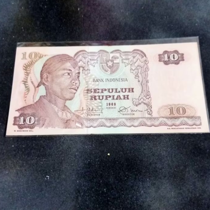 uang kuno 10 rp Sudirman 1968