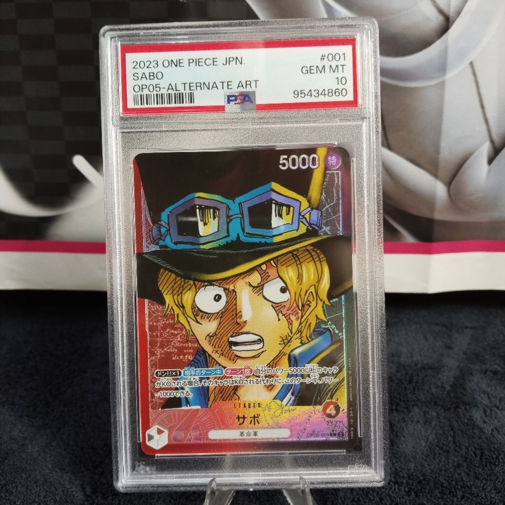 Sabo Leader Paralel Op05-001 Japanese 2023 Alternate Art PSA 10 GEM MINT