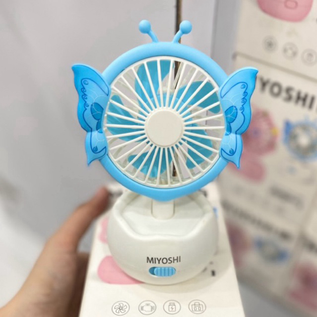 Miyoshi Mini Fan – Kipas Angin Mini Portable USB Rechargeable