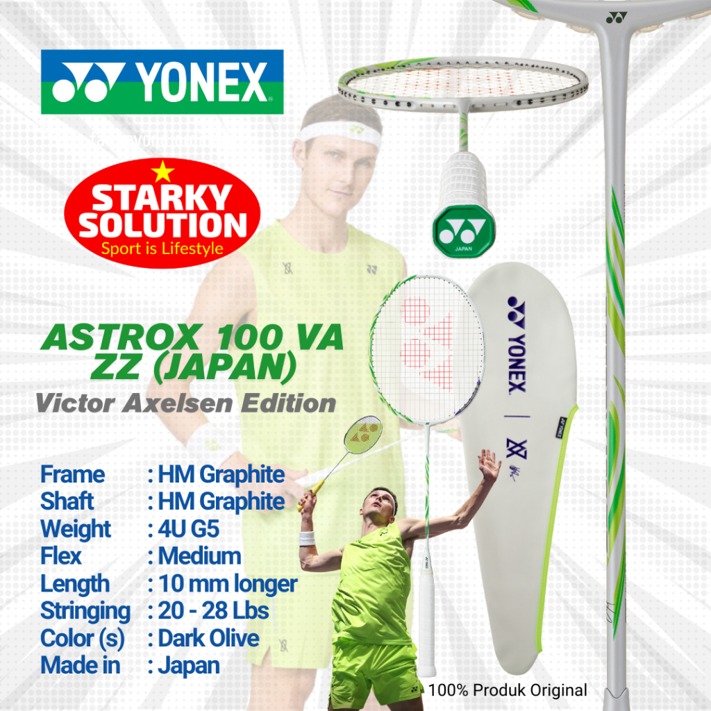 Raket YONEX ASTROX 100 VA ZZ Japan Victor Axelsen Collection Raket Badminton Bulutangkis Racket Jepa