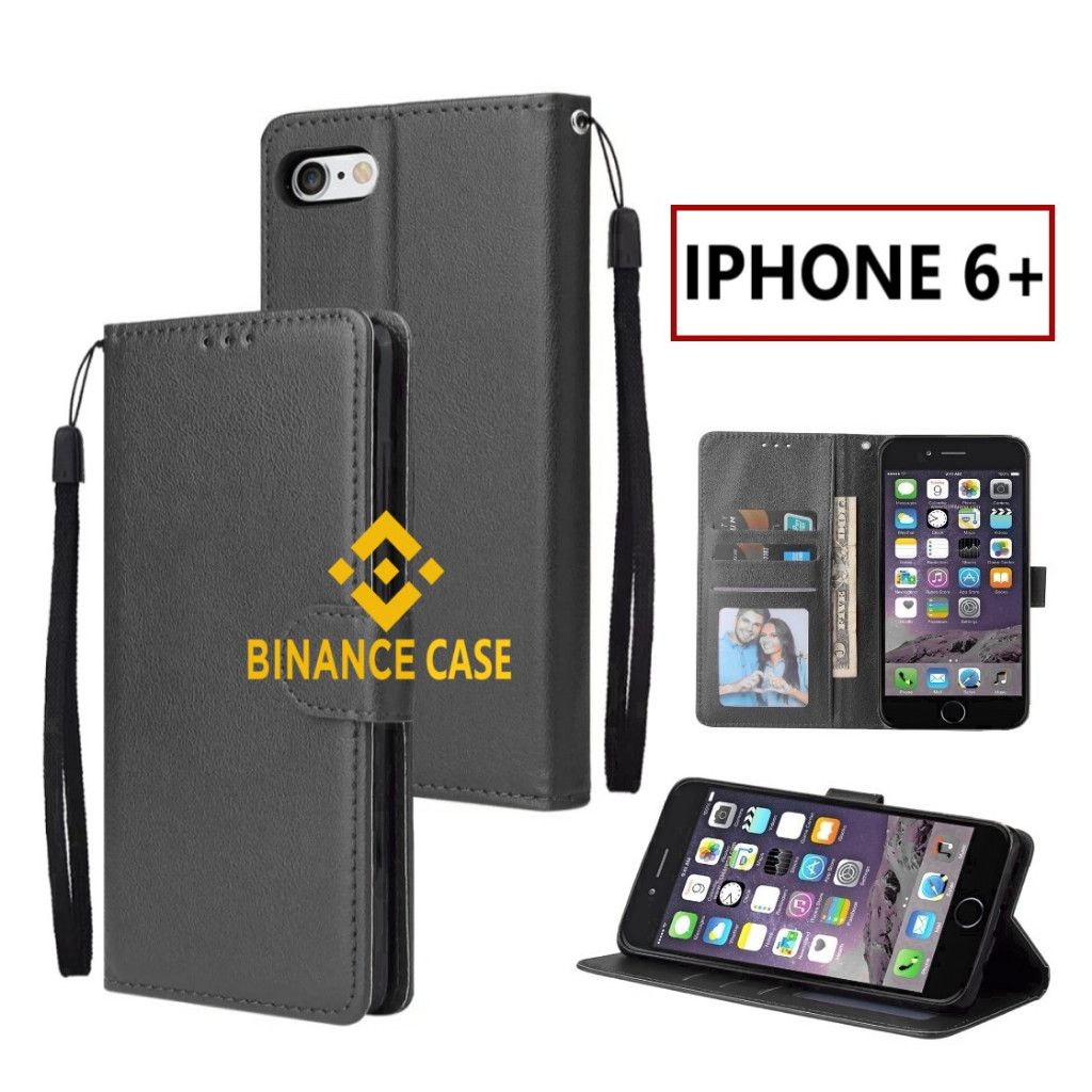 LEATHER FLIP CASE IPHONE 6 PLUS CASE KULIT FLIP WALLET LEATHER KULIT PREMIUM SARUNG BUKA TUTUP KESIN