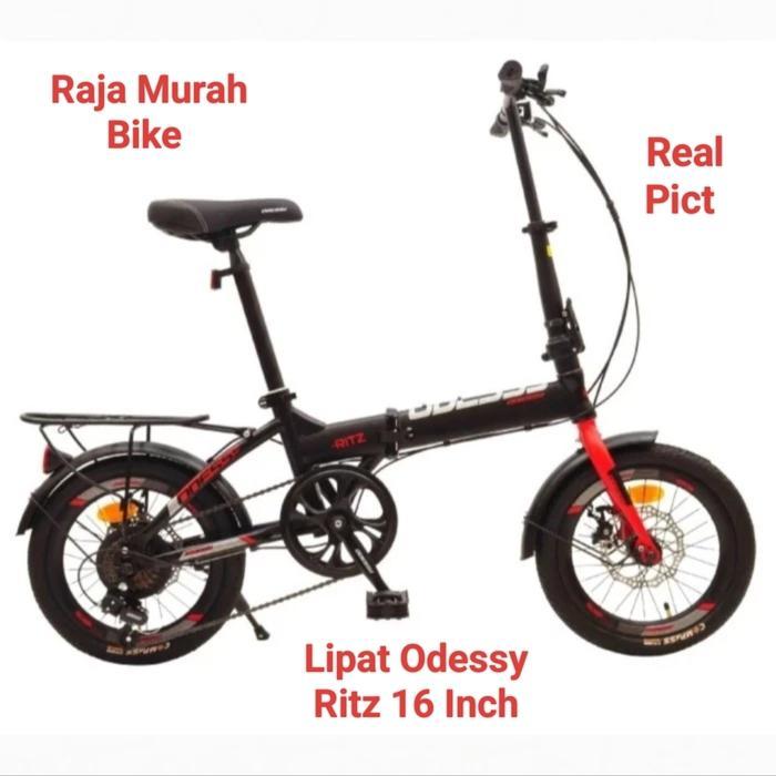 Sepeda Lipat Odessy Ritz 16 Inch dengan Bagasi Praktis